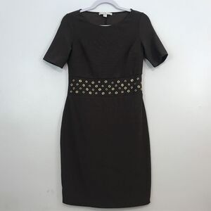 (M5) Boston Proper Beyond Travel Womens Dress Size XS Brown Stretch Casual
